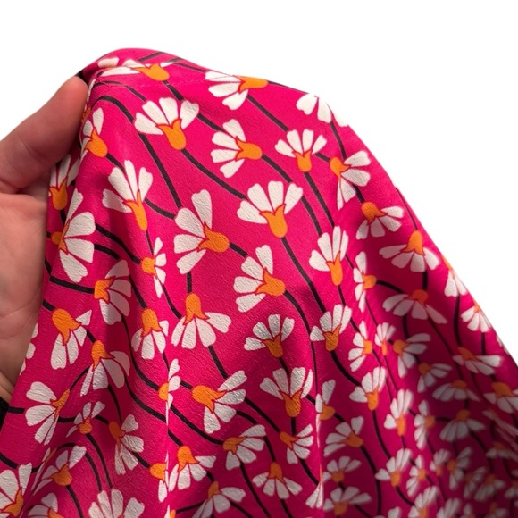 Women’s—Anne Klein Bright Magenta Sleeveless V-Neck Belted Maxi Dress. Size XL. - Picture 10 of 16